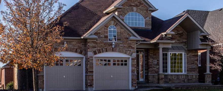 Two tan garage doors